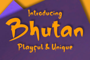 Bhutan: A Playful Display Font for Crafters and Makers