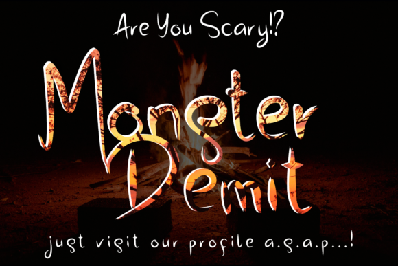 Monster Demit: A Bloody Good Display Font for Crafters