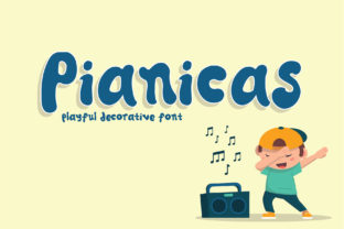 Pianicas Font: A Sweet Display Typeface for Kid-Focused Design