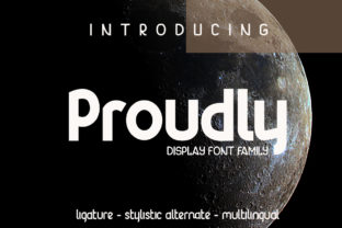 Proudly: A Playful Display Font for Makers and Crafters