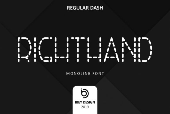 Right Hand Dash: A Modern Web Display Font