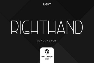 Right Hand Light: A Monoline Font for Editorial Design