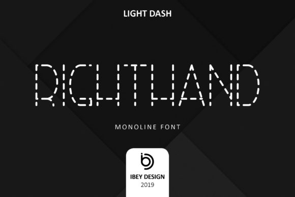 Right Hand Light Dash: A Modern Monoline Font for Web Designers