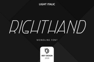 Right Hand Light Italic: A Modern Display Font for Business