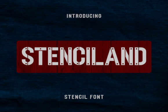 Stenciland: A Bold Stencil Display Font for Editorial Impact